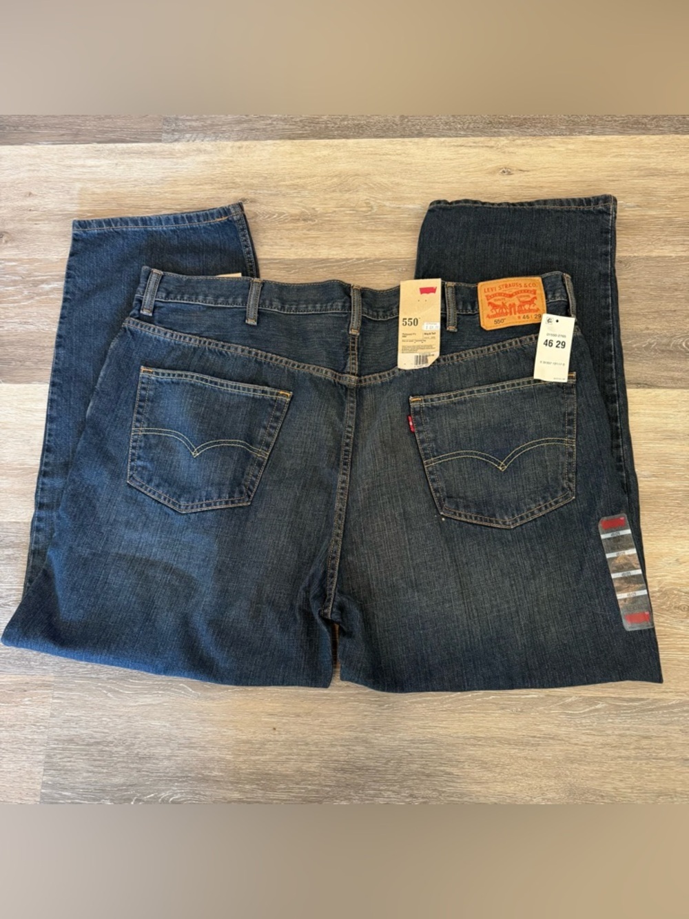 Levi’s 550 Relaxed Fit Jeans Mens 46x29 Relaxed Fit Tapered Leg NWT Big and Tall